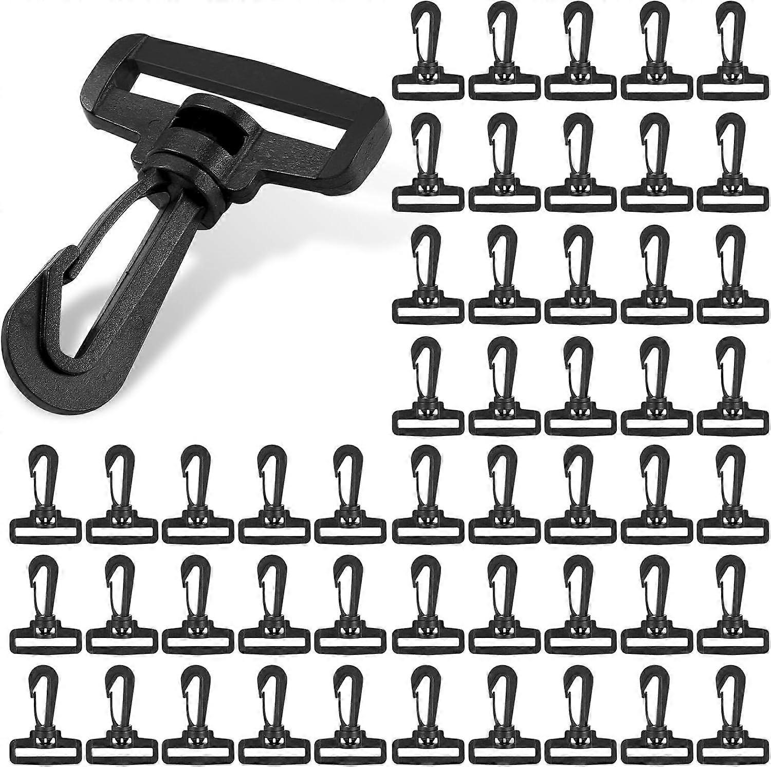 50PCS 1.5 Inch Plastic Clips for Straps Backpack Clips Replacement Plastic Swivel Snap Hoo