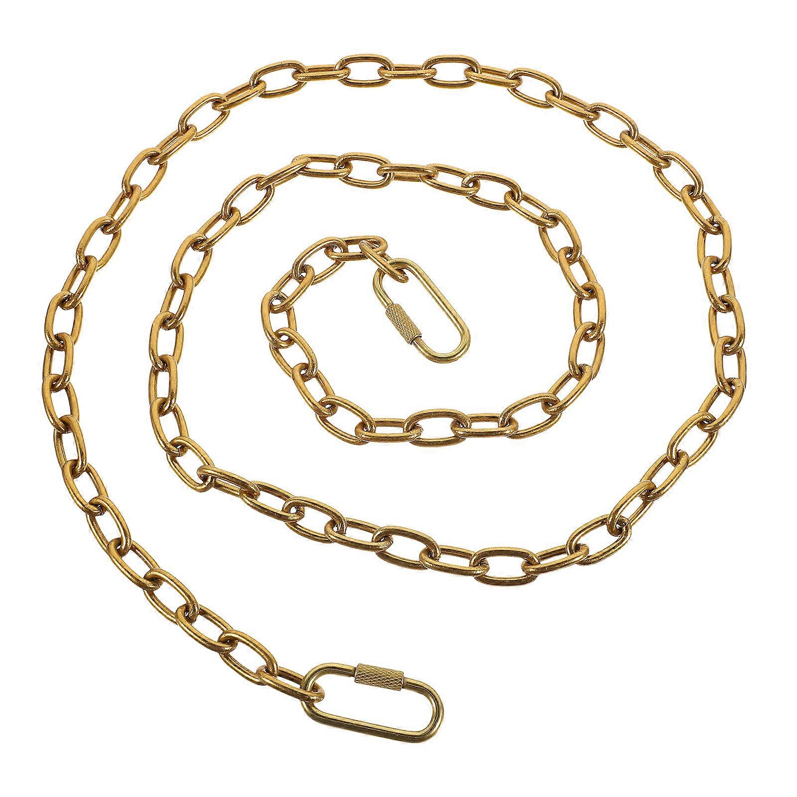 Golden Handbag Replacement Chain for Creative DIY Bag with 2Pcs Straps
