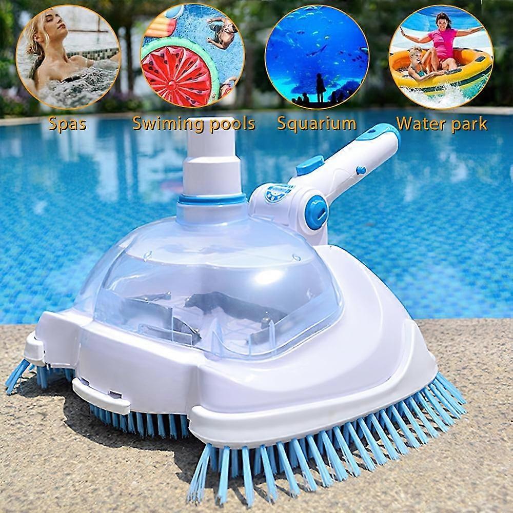Myriann Pool Vacuum Head Brush Automatic Pool Cleaner Pools, ABS, White/Blue