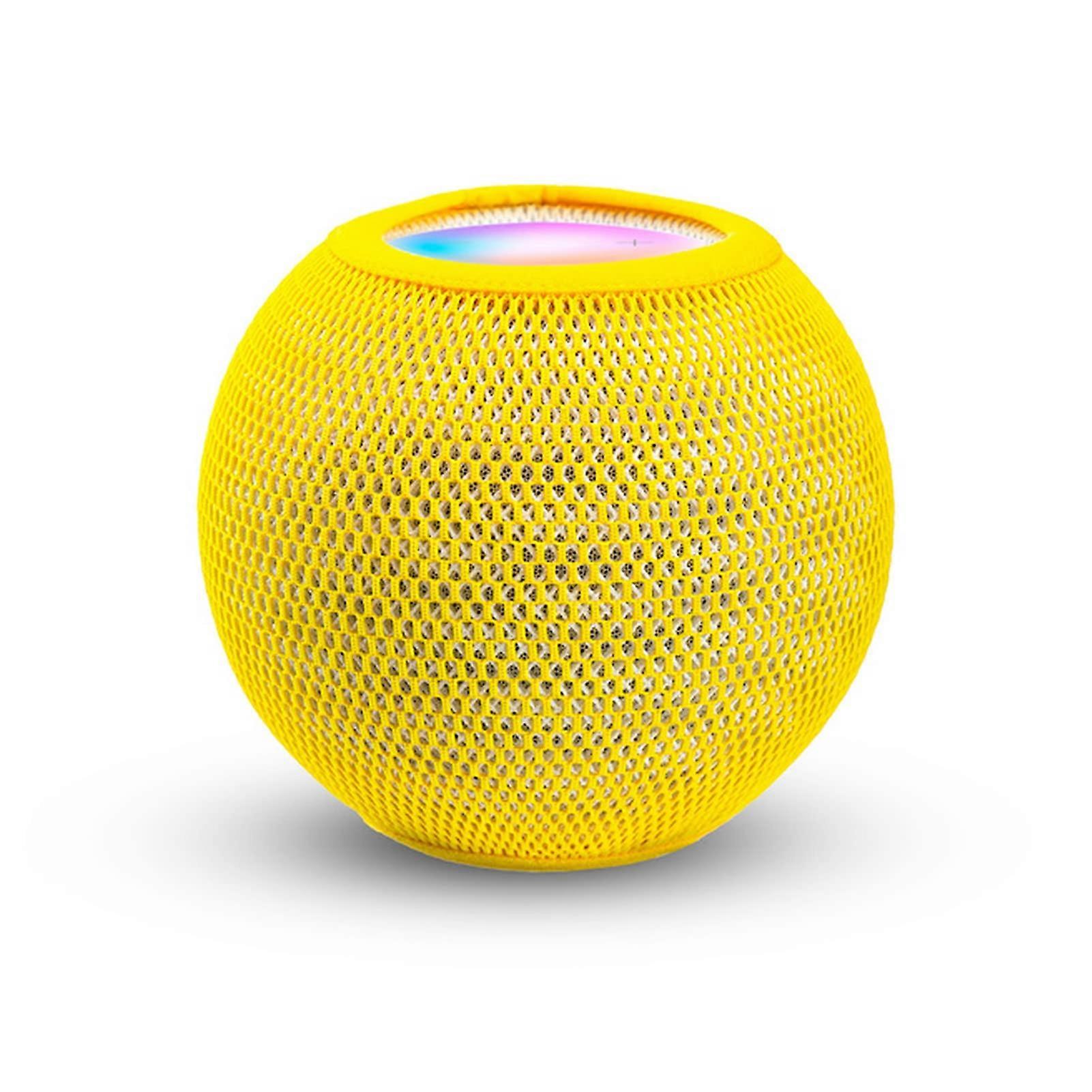 Dust Cover Protective Case For Mini Smart Speaker, Mesh Cloth Dust Proof, Portable Carrying Case, Yellow 1 Pcs