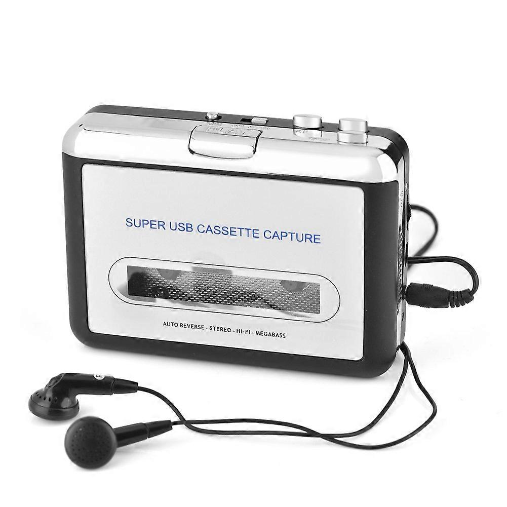 USB Cassette Player with MP3 Conversion, Plug and Play Tape to Digital Audio Converter with Software