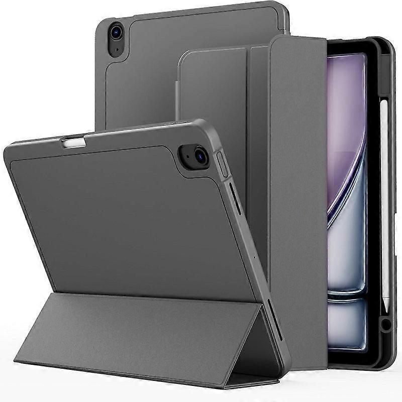 Stylish Case For Ipad 2024 Pro 11 Dark Gray Leather