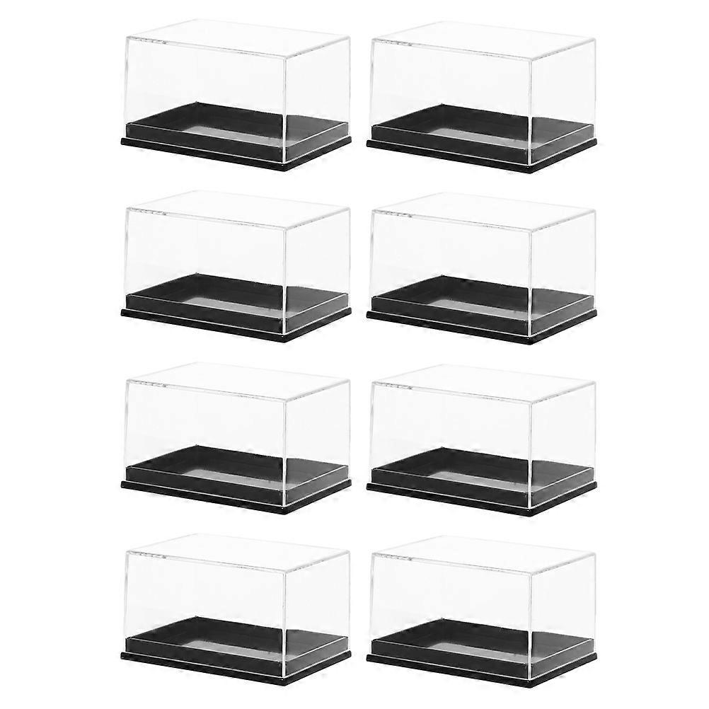 Sea Shell Display Box for Storage Use 8Pcs Transparent Plastic Boxes
