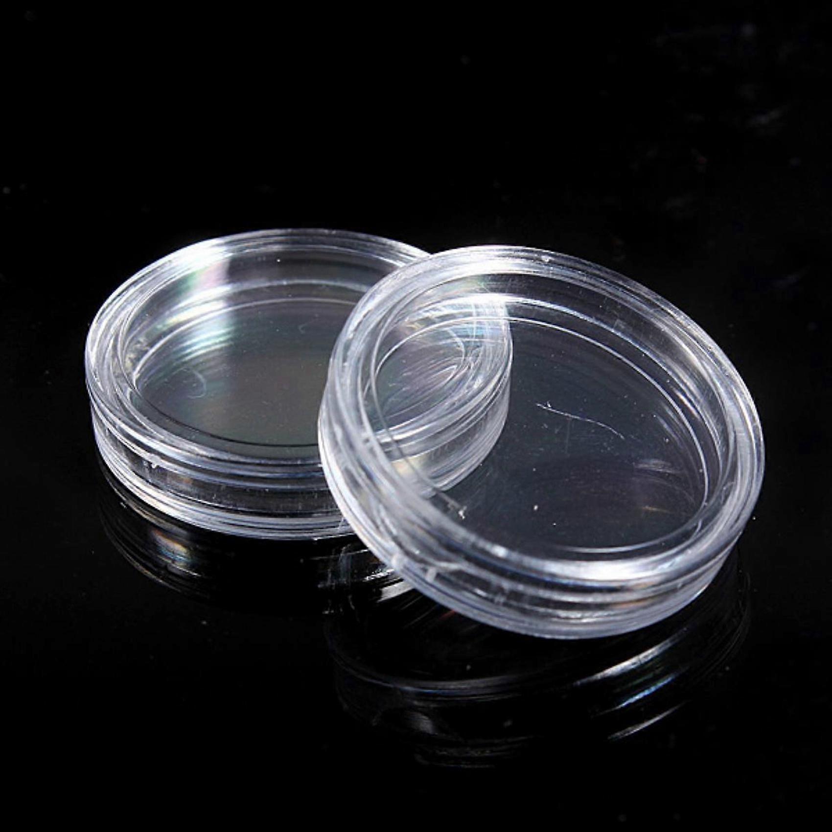 30 Pcs Transparent Small Plastic Coin Box 23mm