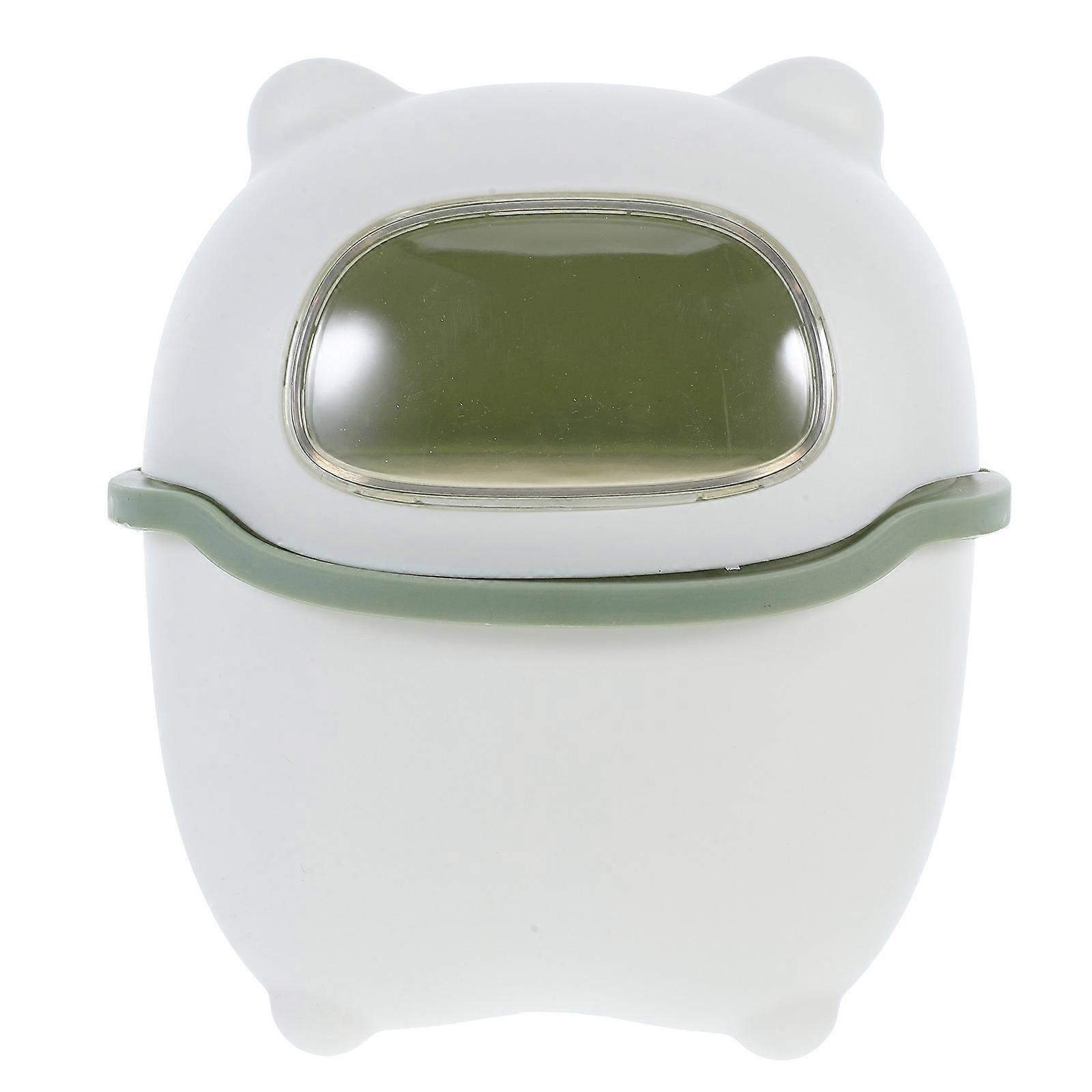 Bear Trash Can with Lid for Home Use Desktop Creative Trash Bin