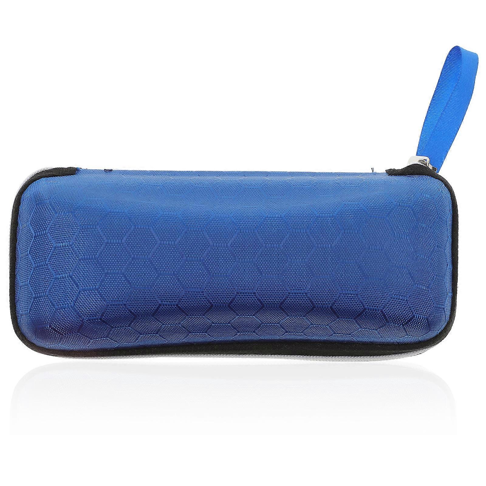 Portable Eyeglasses Case Sunglass Case Pouch Blue Hexagonal Pattern EVA Material Protective Storage 1Set