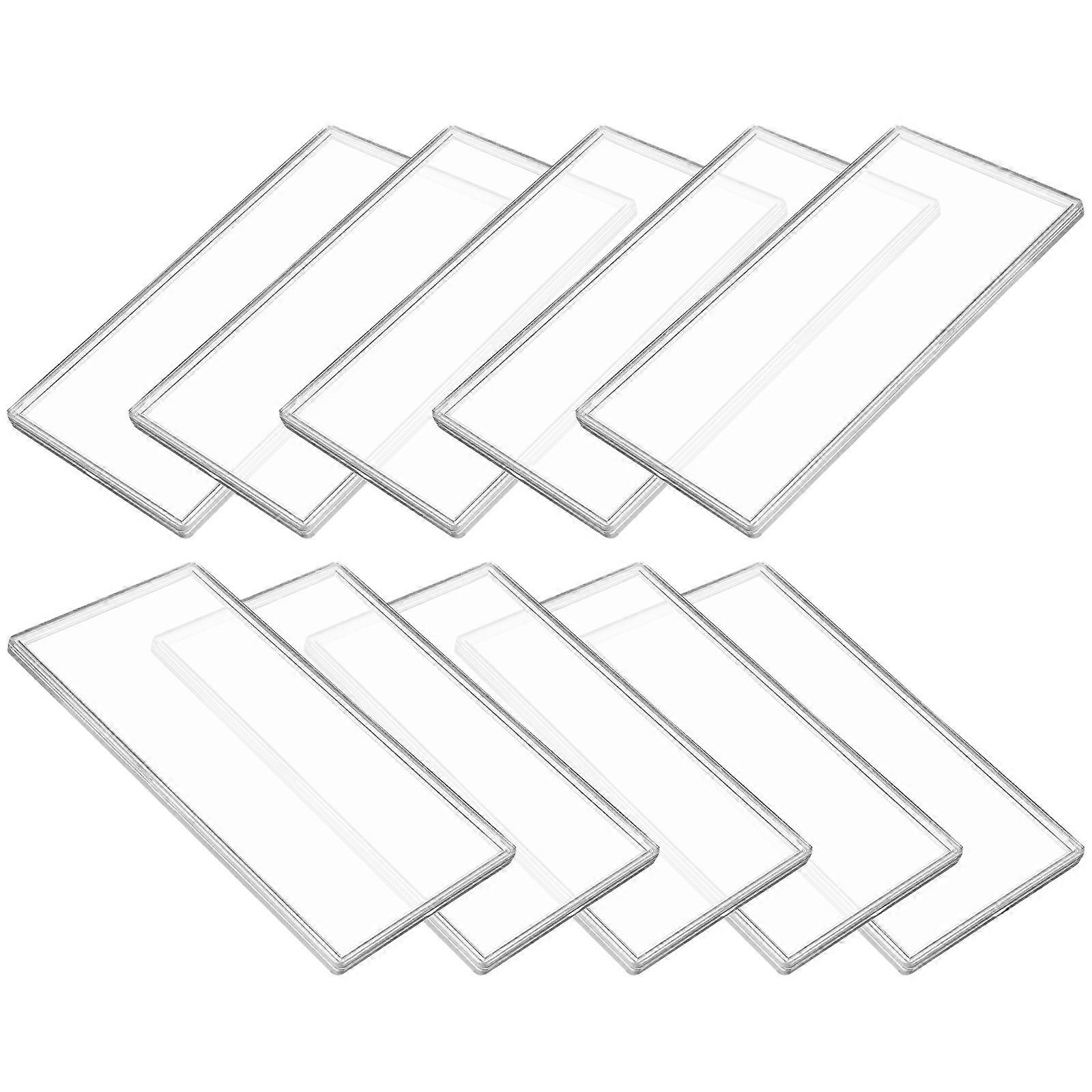 10Pcs Transparent Banknotes Holder for Storage Paper Money Case