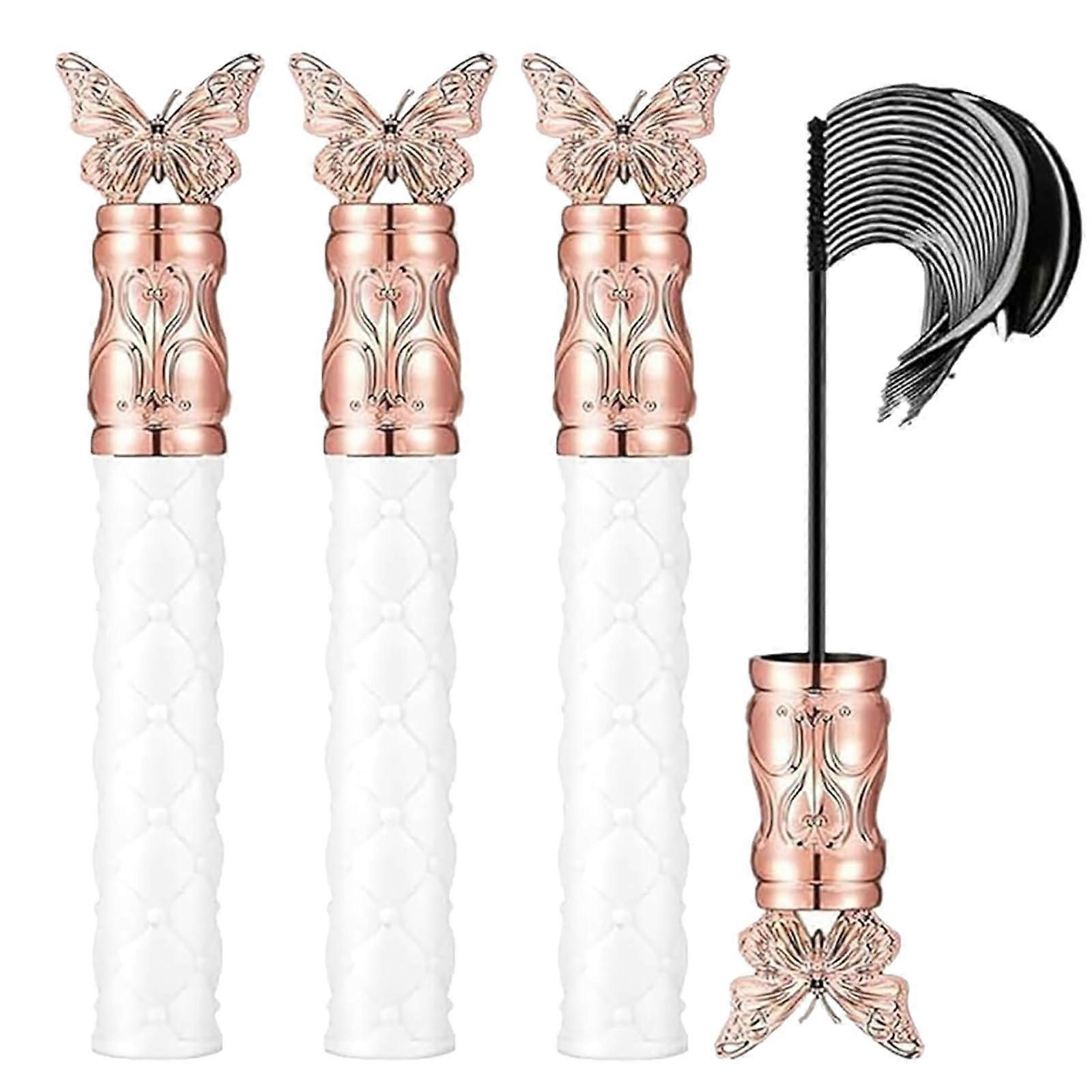 Waterproof Volumizing Mascara 3pcs with Curved Brush for LongLasting Curl and Dramatic Lashes