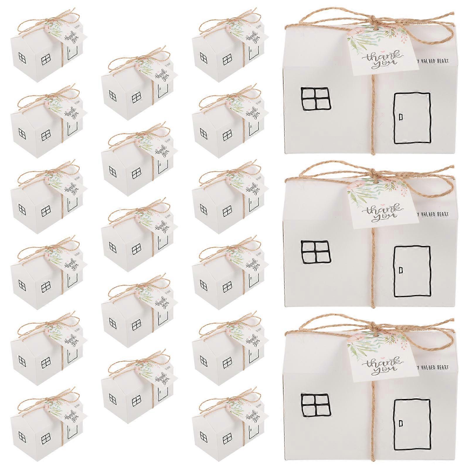 Wedding Favor Boxes Paper Boxes for Wedding 20Sets White Design