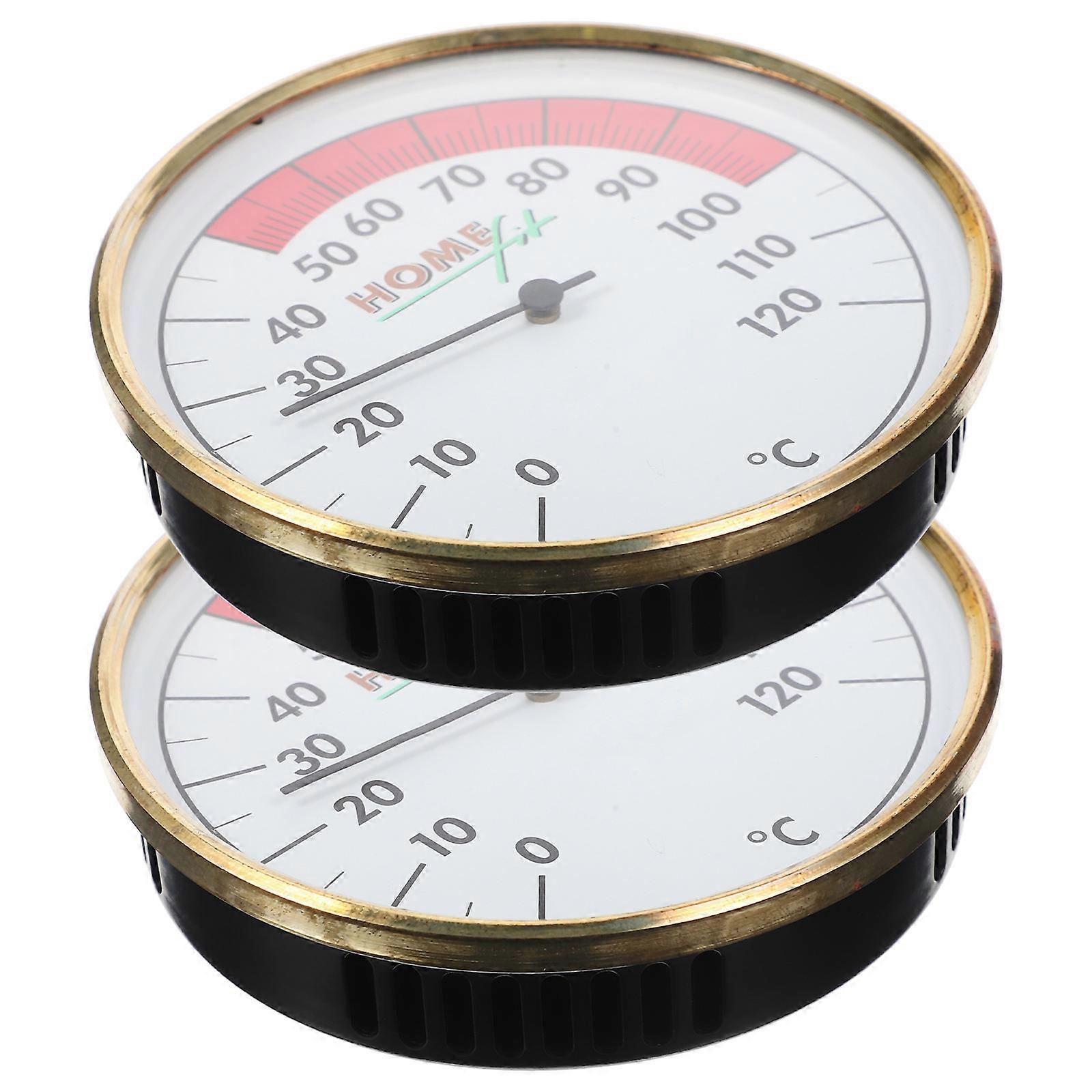 Indoor Sauna Wall Thermometer Temperature Measuring Device 2Pcs Set
