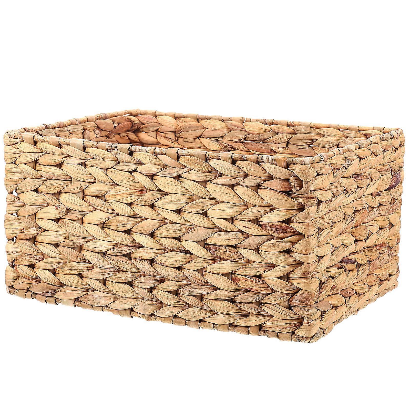 Rustic Design Handwoven Storage Basket For Home Decor Light Yellow Multi-Functional 1Pack