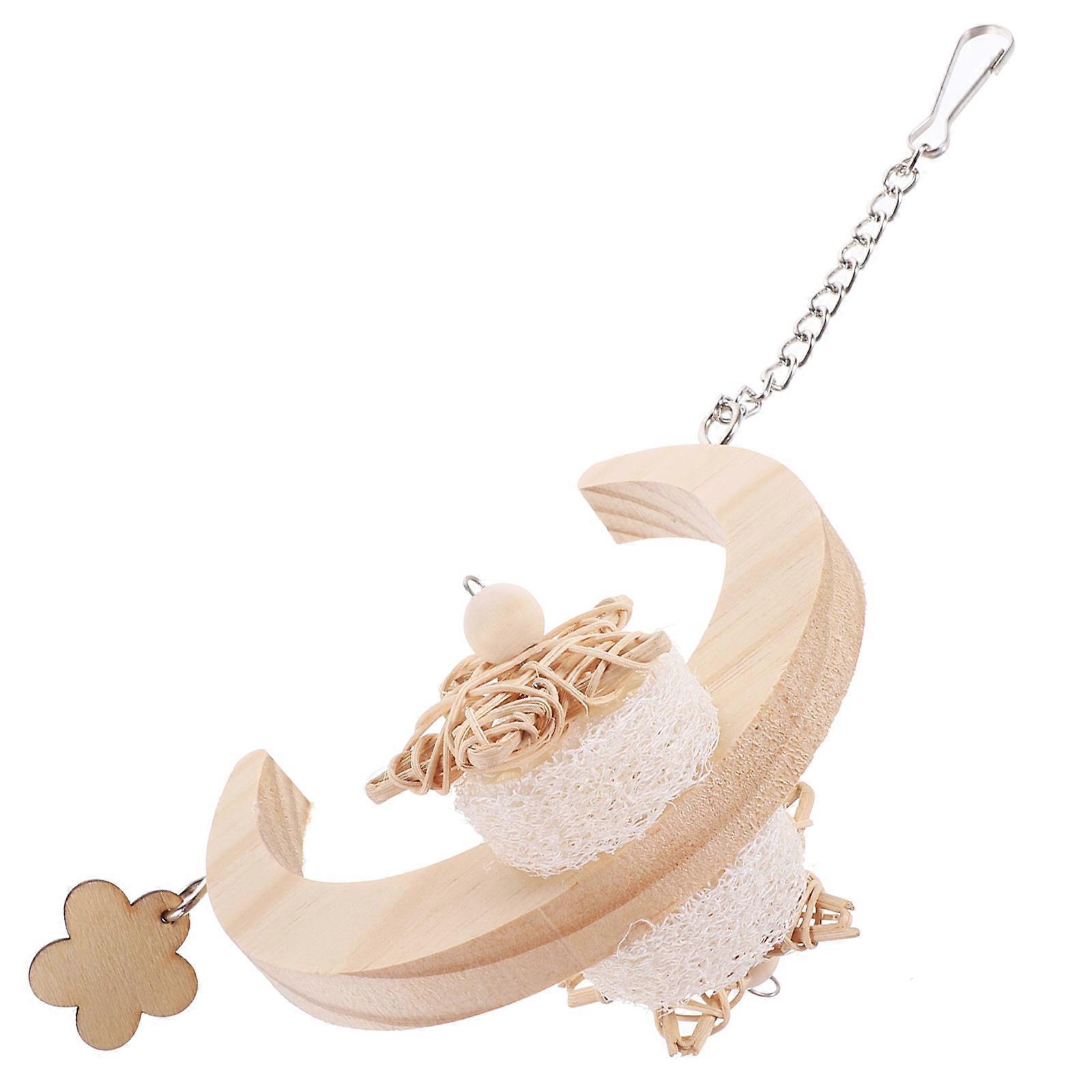 Bird Shape Parrot Toy for Training Wooden Plaything