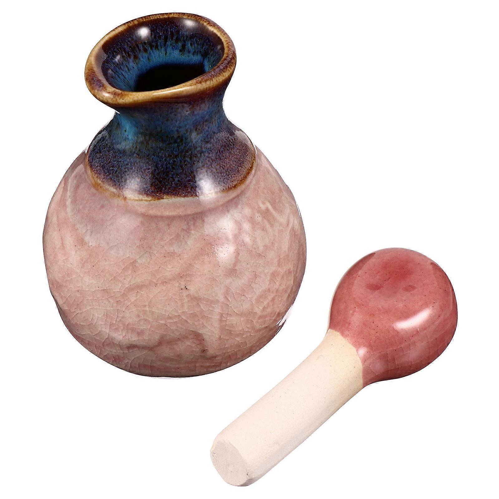 Pink Ceramic Perfume Essential Oil Bottle for Storage Use with 2Sets