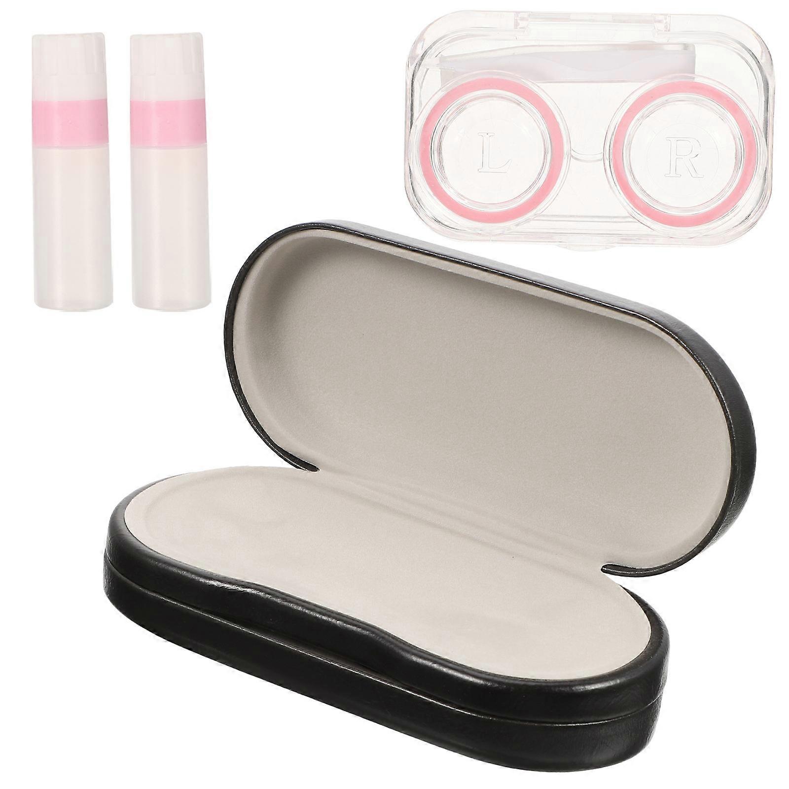 Double Sided Eyeglass Case Lens Storage Kit 3Sets with PU Material