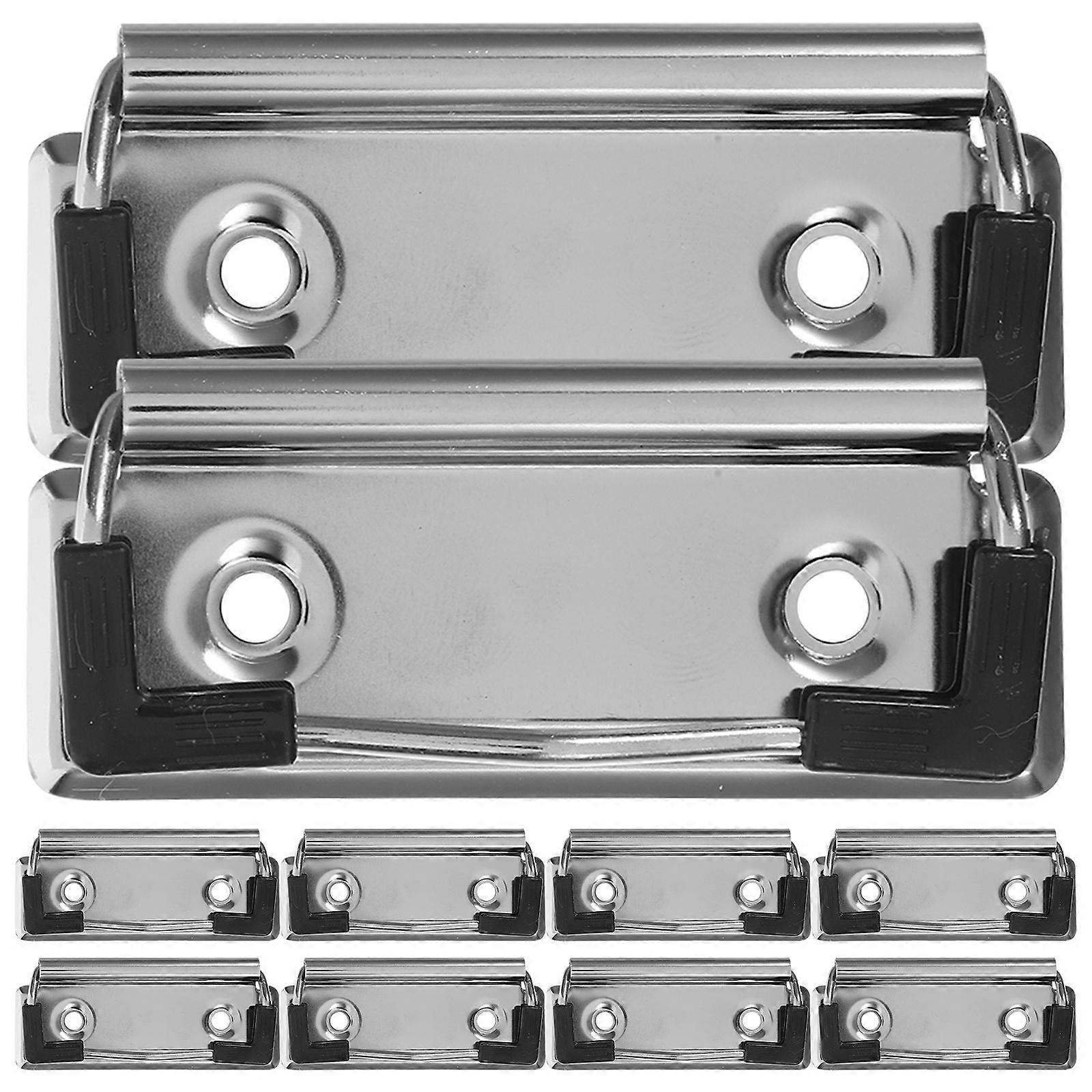 10Pcs Clipboard Clips Mountable Document File Board Clips Replacement Clipboard Clips File Clips