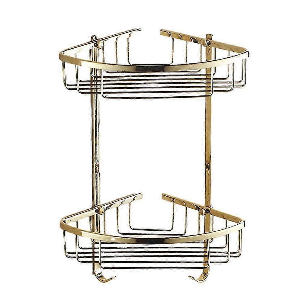 Brass Corner Shelf Rustproof For Heavy-duty And Robust Shower Storage Solution Shower Shelf