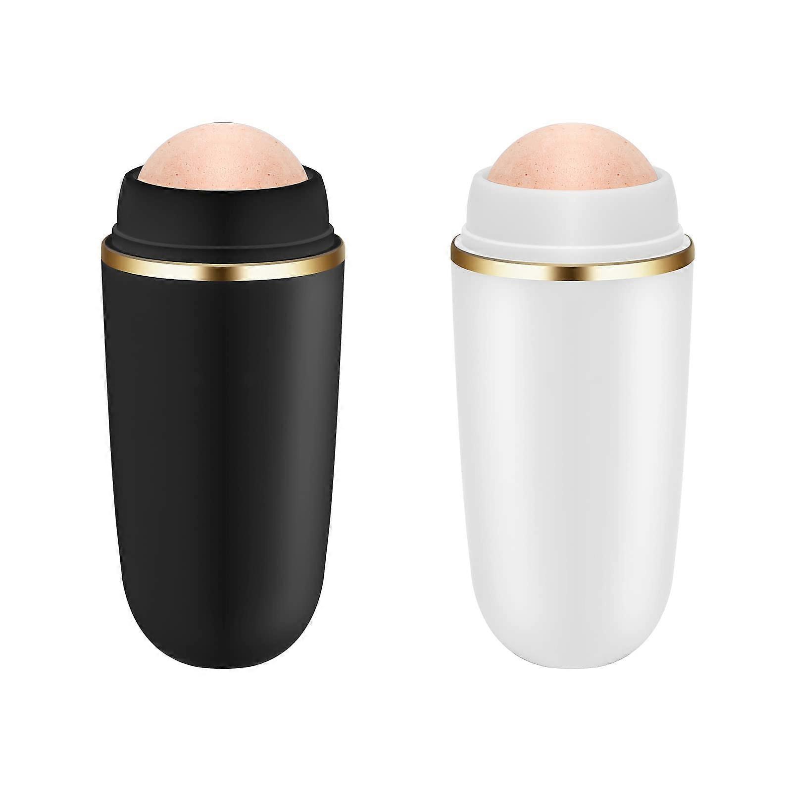 Volcanic Face Roller 2 Pack Reusable Oil Absorbing Tool for Instant Shine Control and Makeup TouchUp