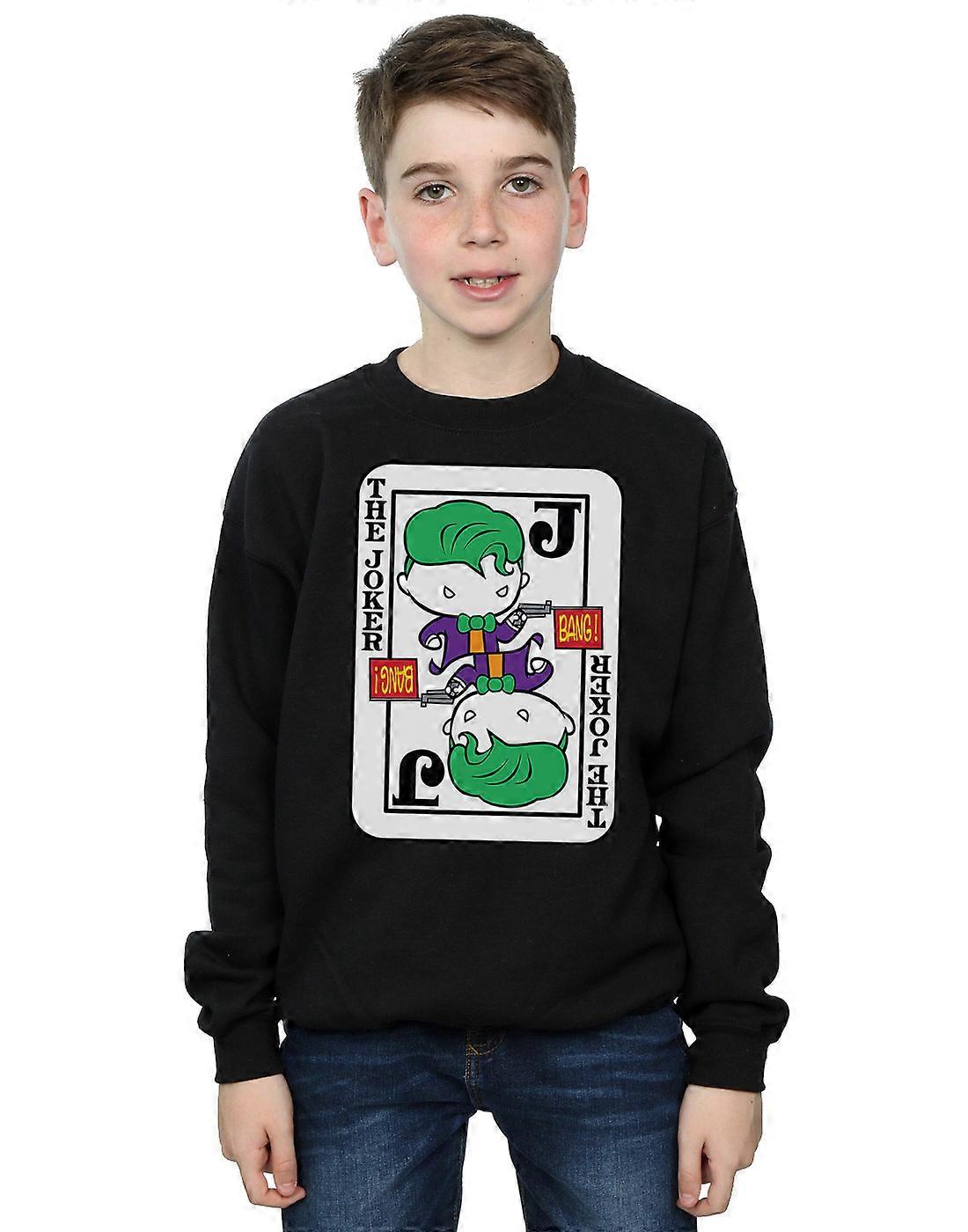 DC 코믹스 보이즈 치비 조커 플레잉 카드 스웨트셔츠