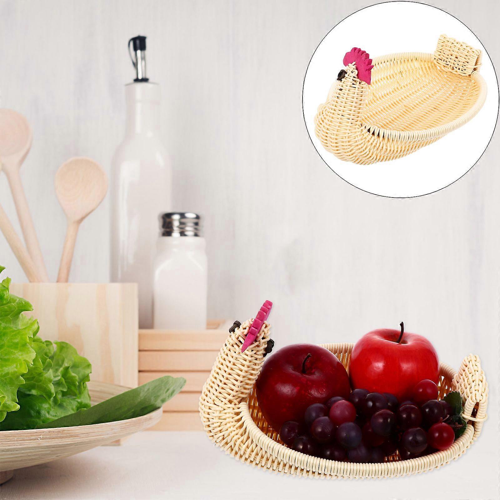 Easter Rattan Weaving Storage Baskets Animal Modeling Candy Fruit Baskets