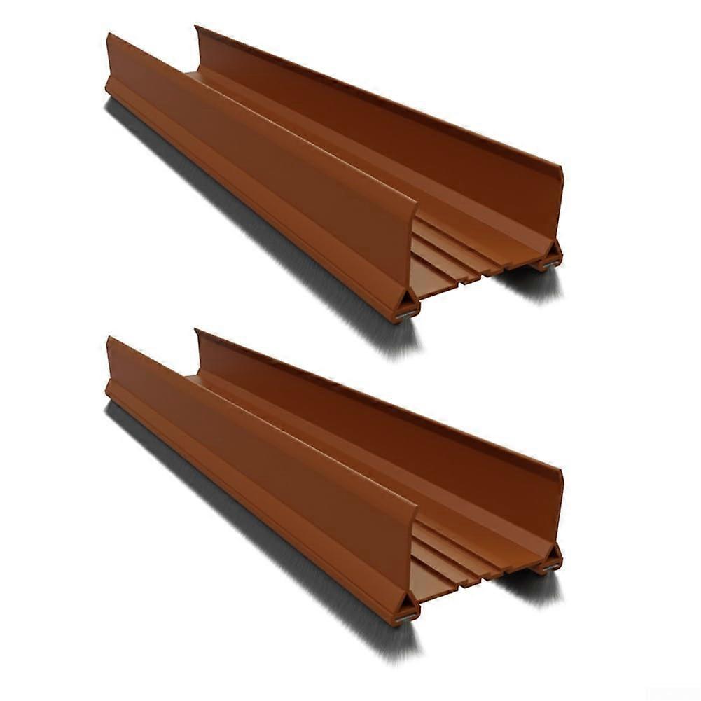 Adjustable Door Draft Stopper 2 Pack for Noise, Dust and Cold Blocking, Fits Most Doors, Brown