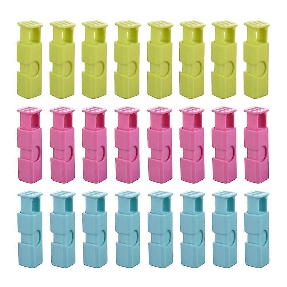 Bag Clips 24 Pack for Bread and Snacks, Durable Spring Seal Keeps Food Fresh, MultiColor Kitchen Use Ref:6544