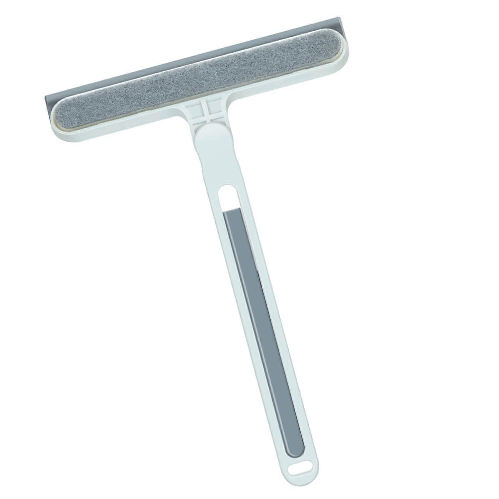 4in1 Window Cleaning Tool with Sponge and Flexible Silicone Squeegee for Glass Surfaces