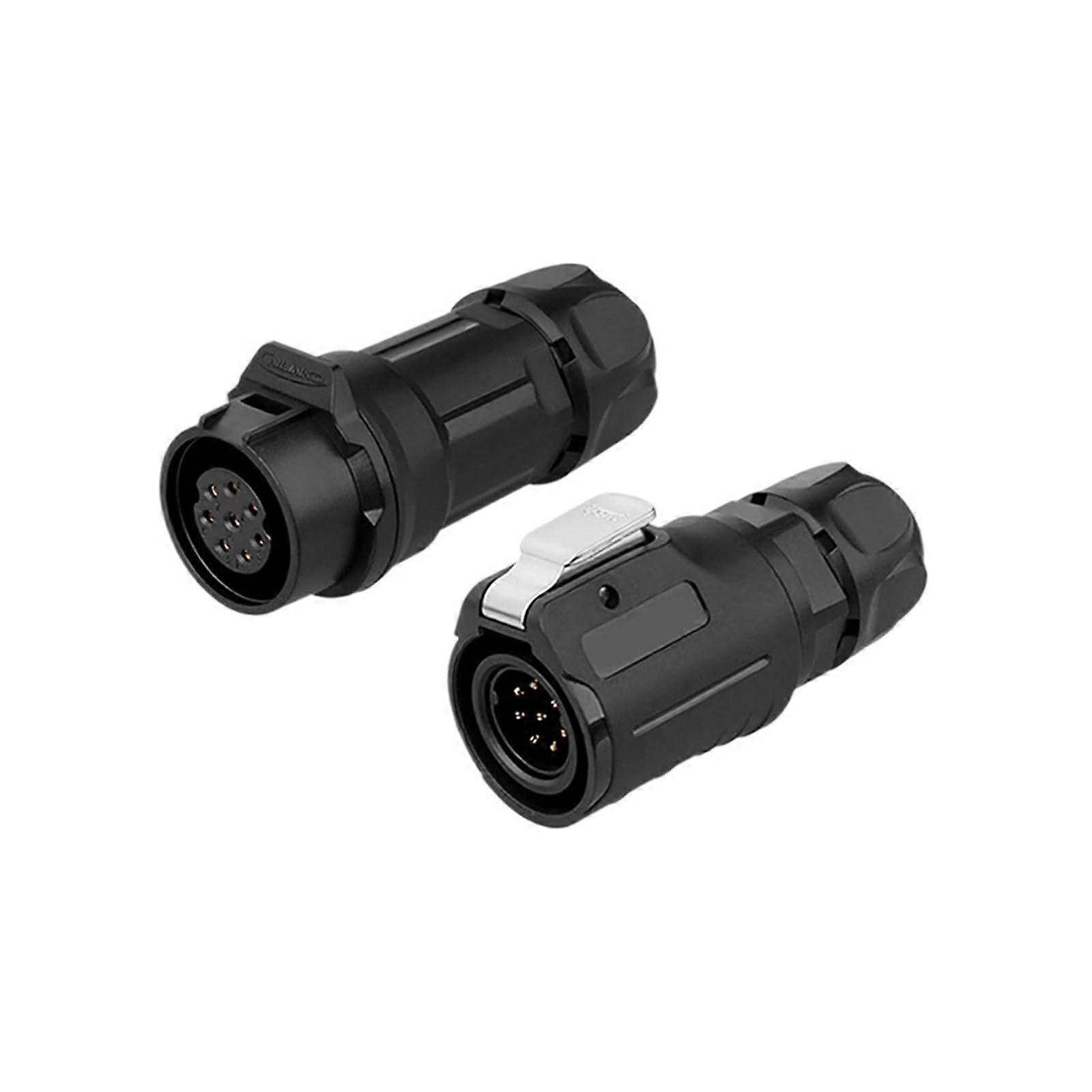 IP67 Waterproof 8 Pin Connector M16 Plastic Aviation Plug Set for Industrial LED Docking