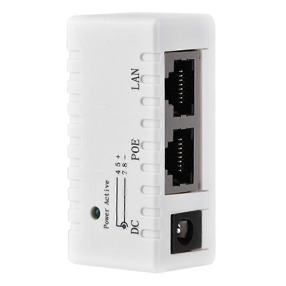 POE Injector Ethernet Power Adapter 10/100Mbps for AP and IP Camera with Stable Speed White