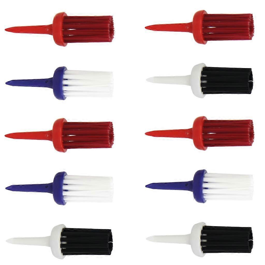 10pcs Pro Golf Brush Tees 57mm/62mm for Training and Practice, Improves Swing Accuracy