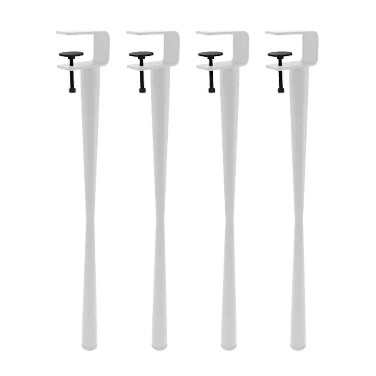 Adjustable White Metal Table Legs 45cm FShape for DIY Desk Coffee Table Dining Bench
