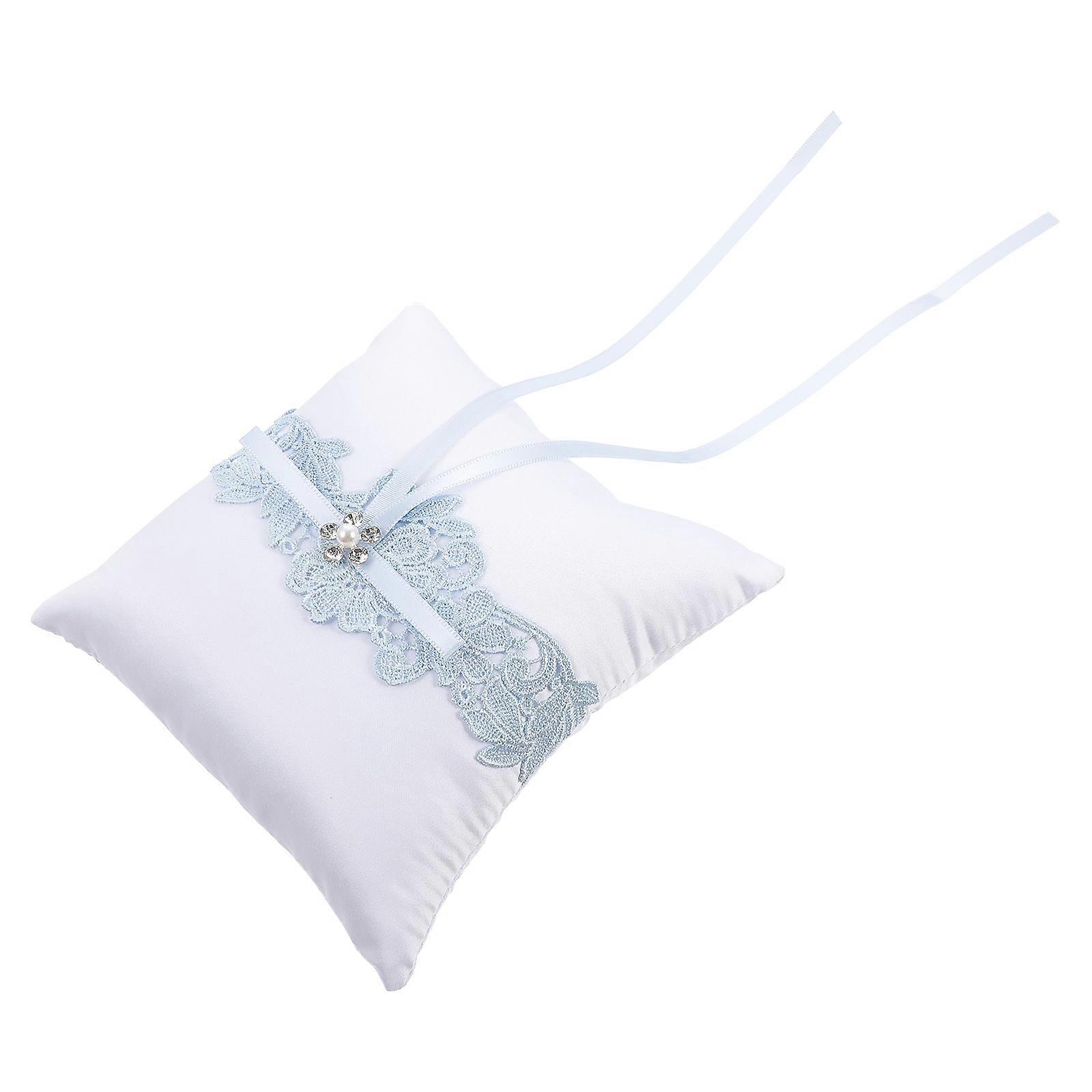 Ring Pillow Bowknot Lace Ring Holder for Wedding 1Pcs