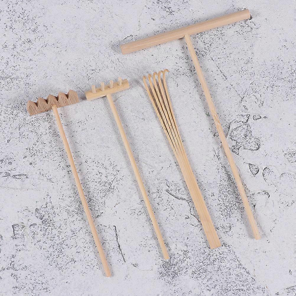 Desktop Zen Garden Rake Bamboo Tool for Sand Box Decor 8Pcs