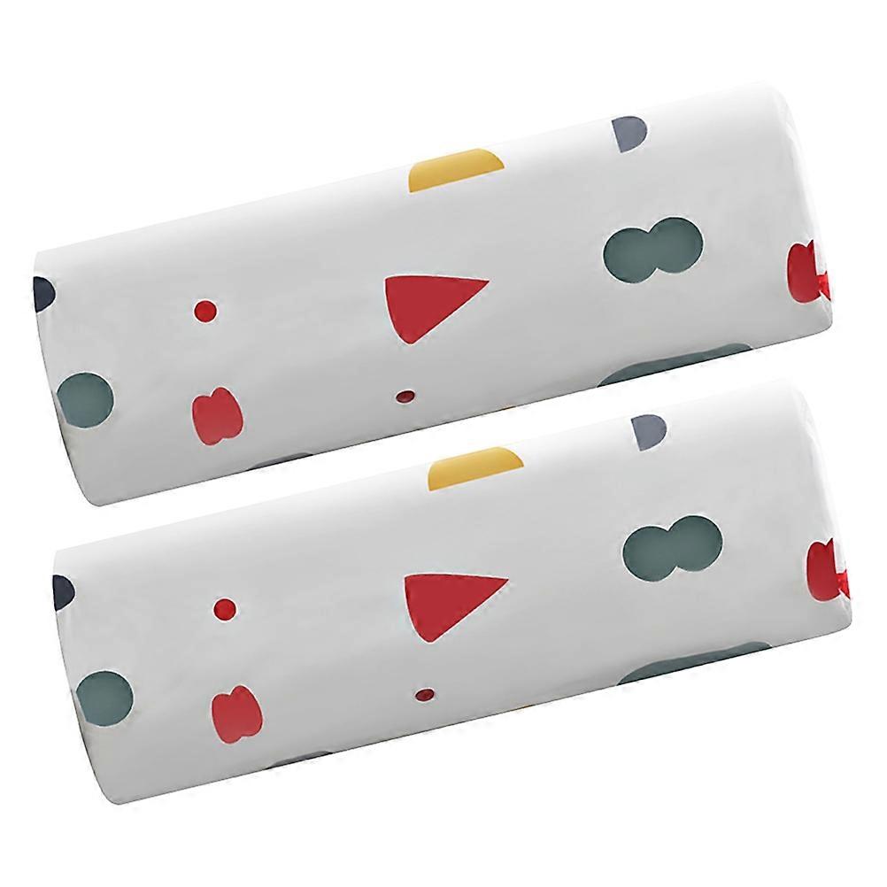 Air Conditioner Protectors Dust-Proof Sun-Proof Geometric Pattern Peva 2Pcs