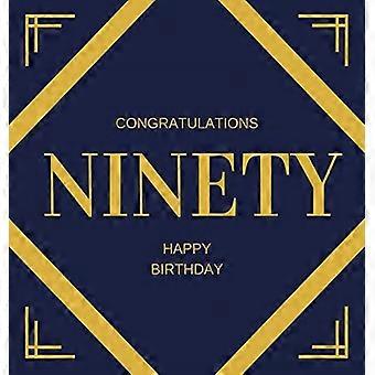 Happy 90th Birthday Guest Book (Hardcover): Happy 90th Birthday Guest book, party and birthday celebrations decor, memory book, ninety birthday, happy