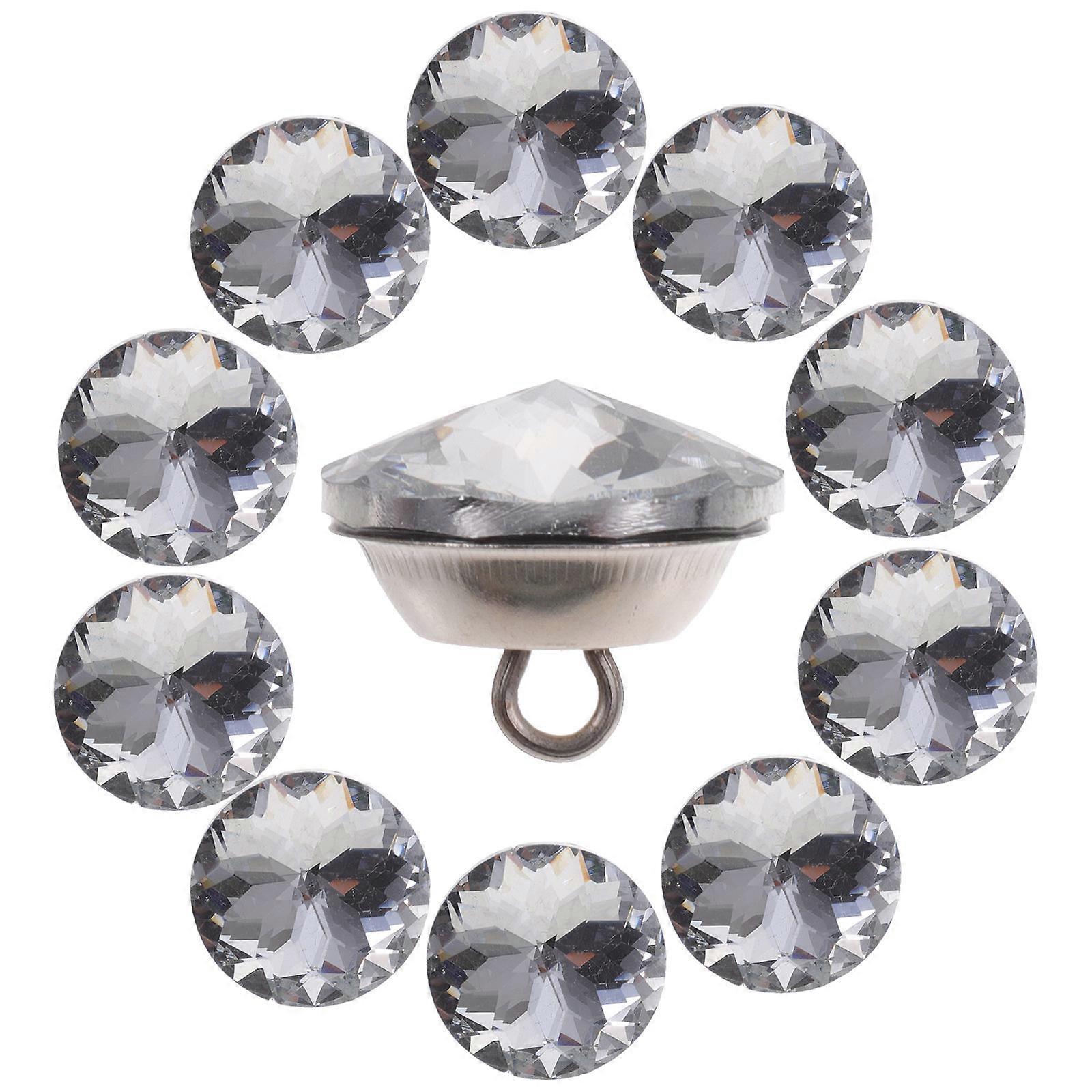 Sofa Crystal Button Clear Crystal Buttons for Upholstery 20Pcs Count