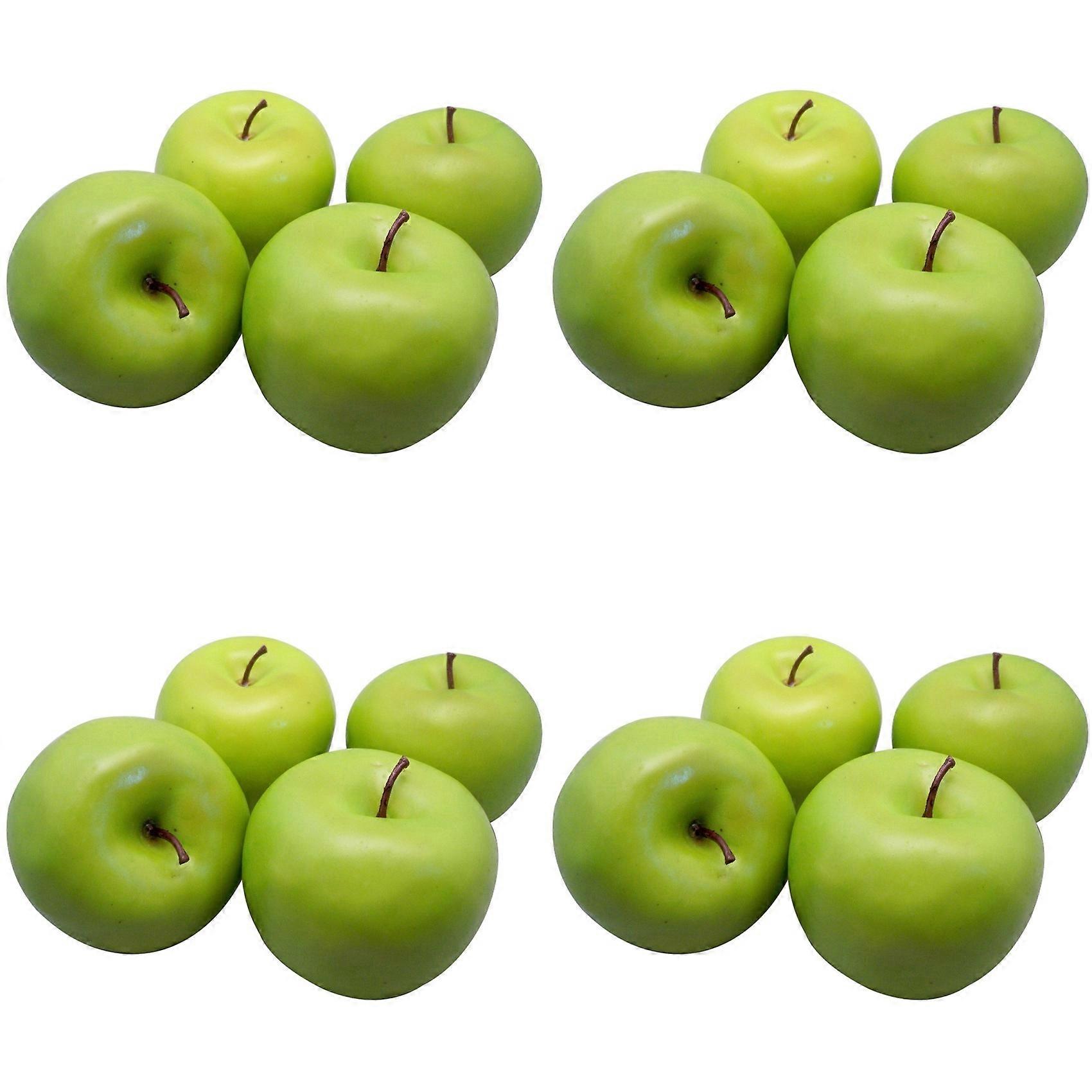 16 Large Artificial Green Apples-Fruit