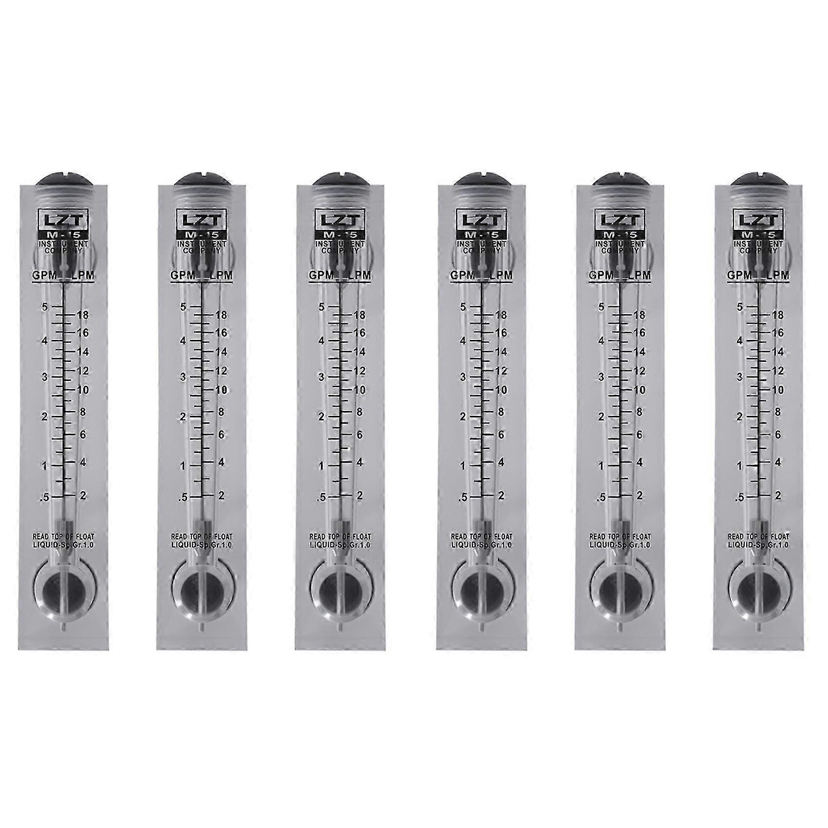 6X 0.5-5 GPM 2-18 LPM Water Flow Panel Mount Type Flowmeter