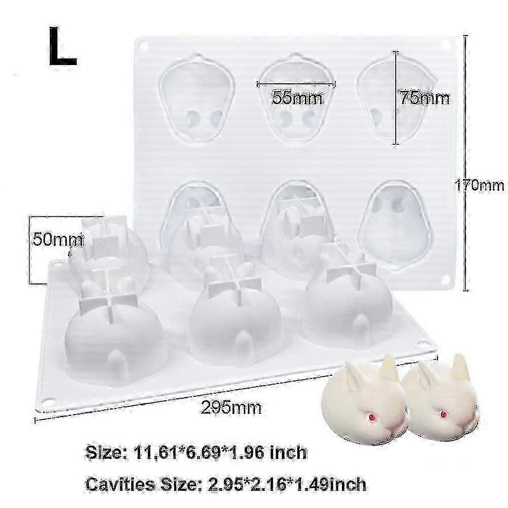 3D Rabbit Silicone Mold for Easter Bunny Cake Dessert Baking