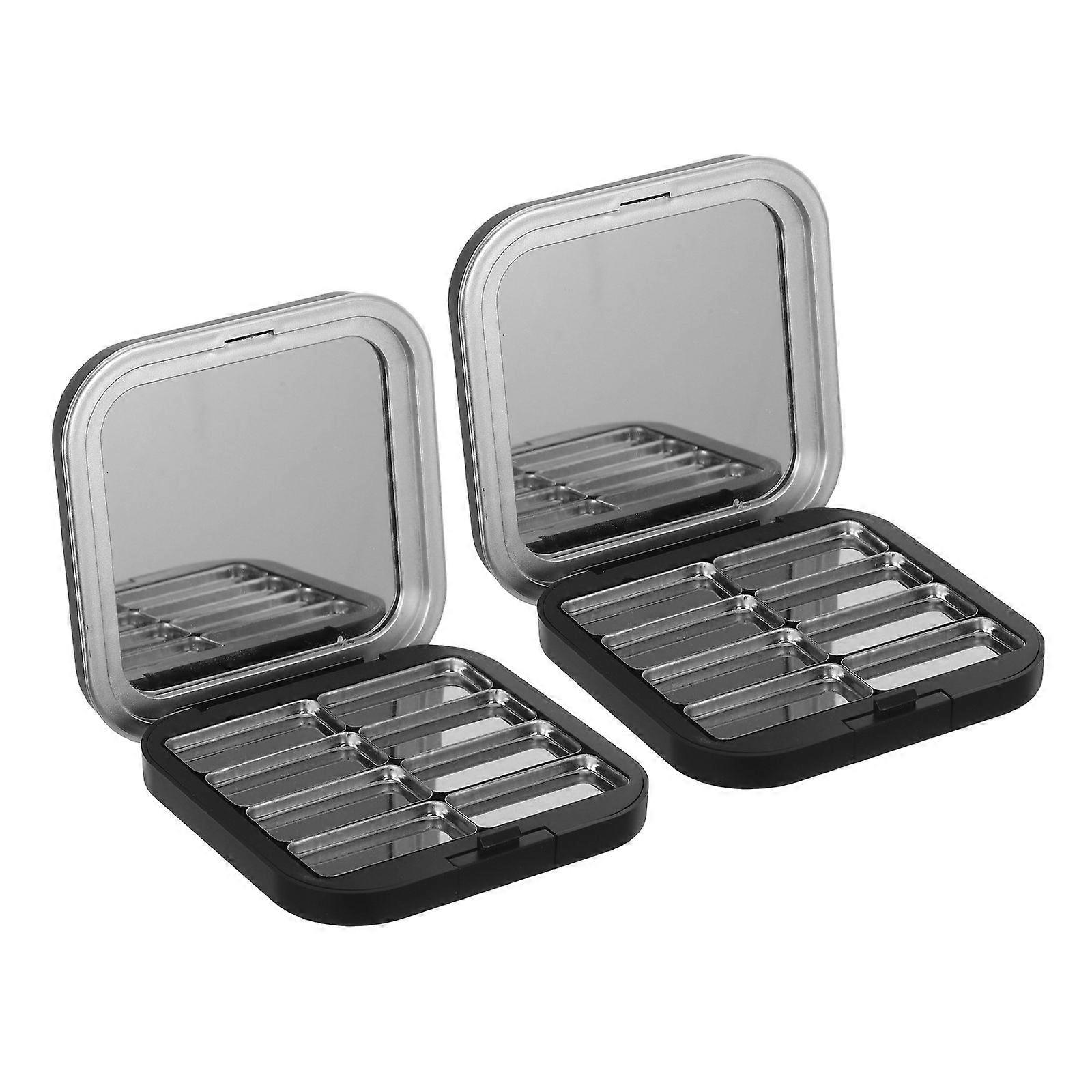 2pcs Empty Eyeshadow Palettes Makeup Containers DIY Empty Eyeshadow Boxes