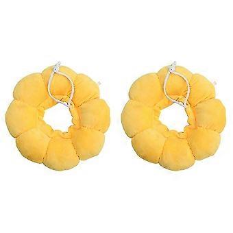 2 stuks Huisdier Elizabeth Circle Kat Wond Healing Medische Anti Bite Sun Flower Kraag