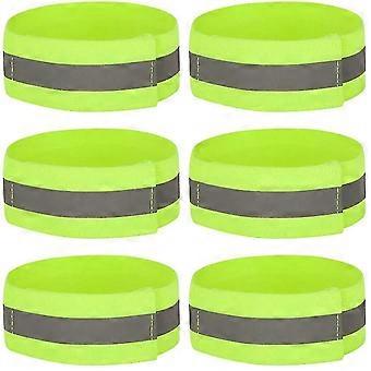 6 stks hoge zichtbaarheid reflecterende armband enkelband polsband