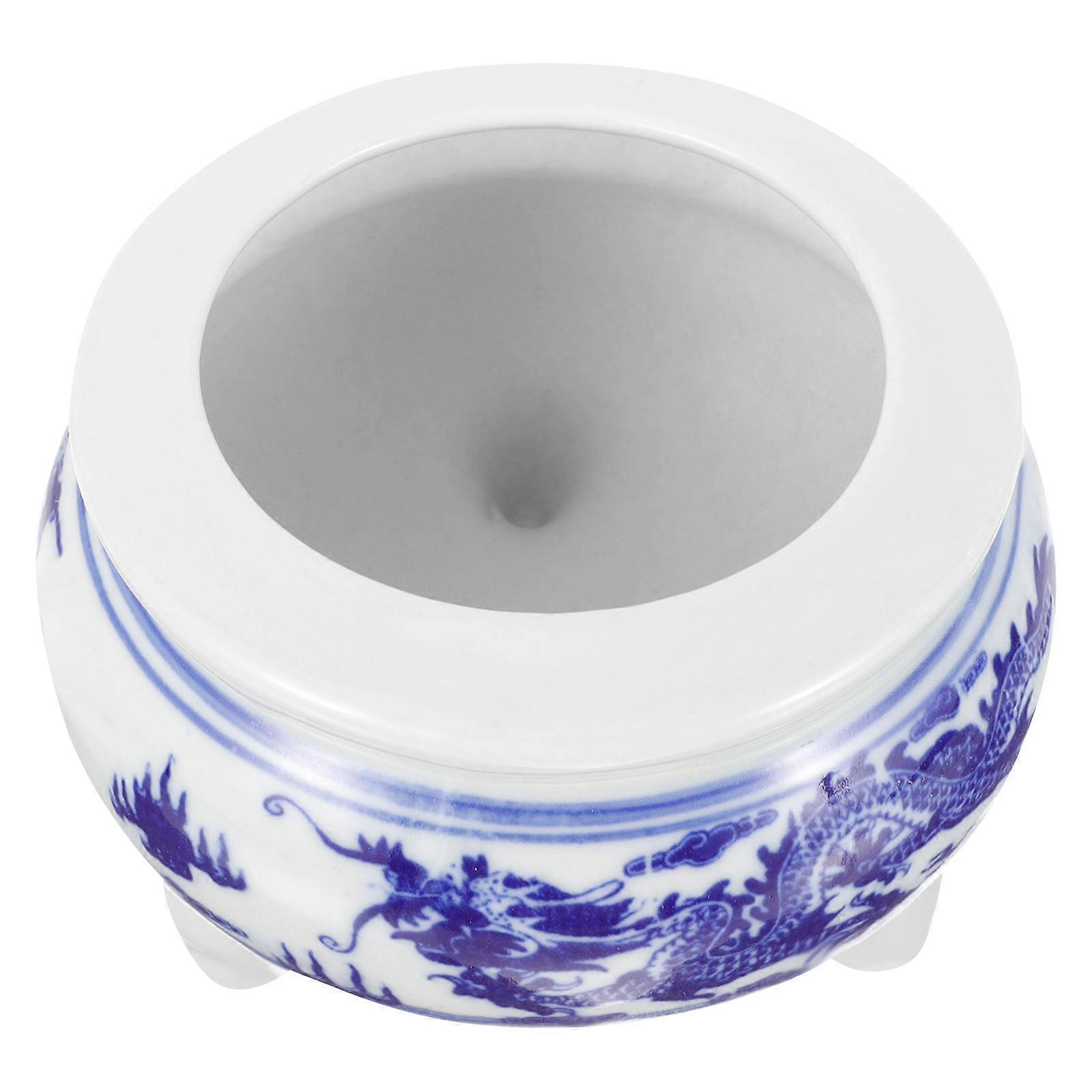 Censer Holder Ceramic Incense Burner for Home Dragon Pattern 5Pcs Set