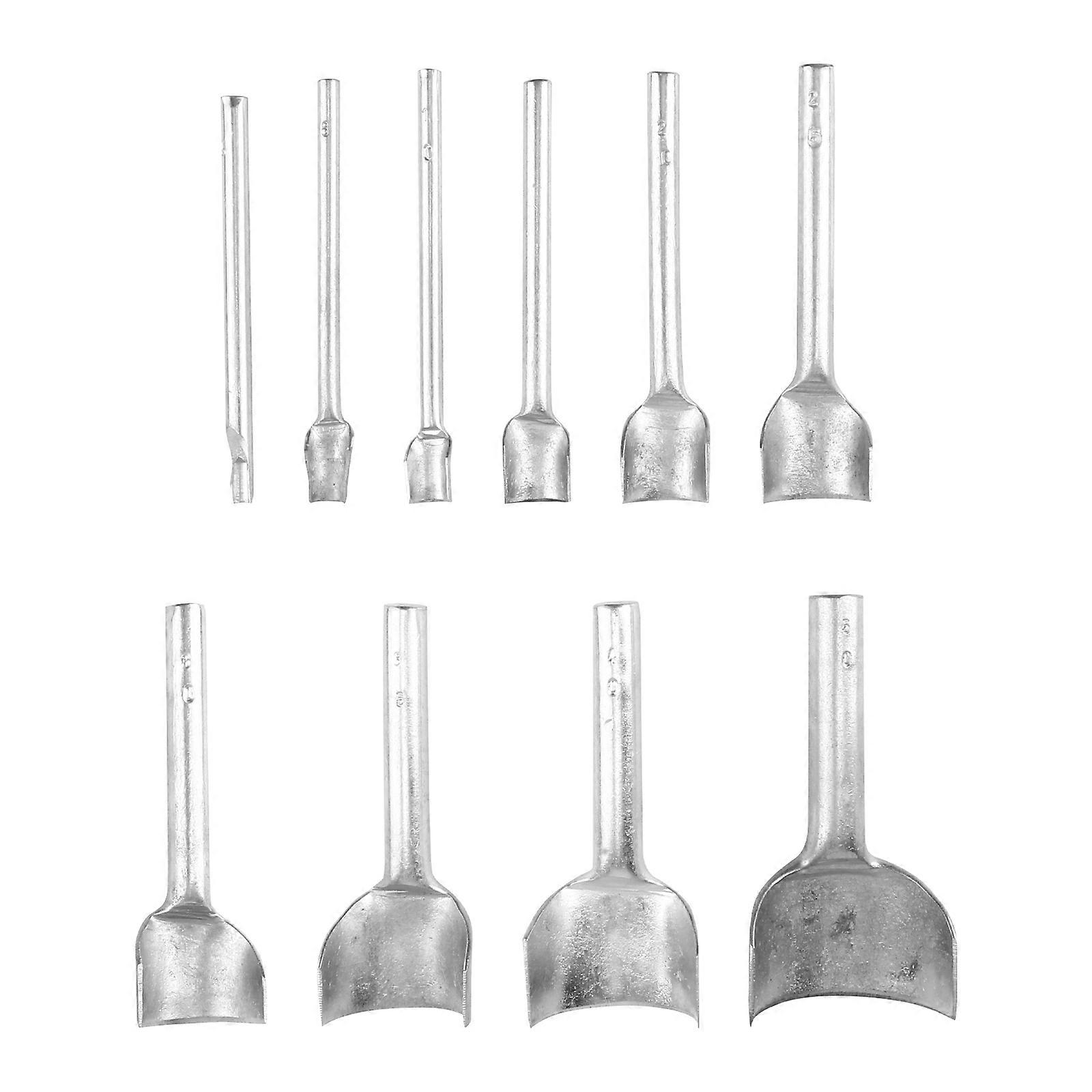 Punching Tool Half-Round Cutter for Craft 10Pcs Set Silver