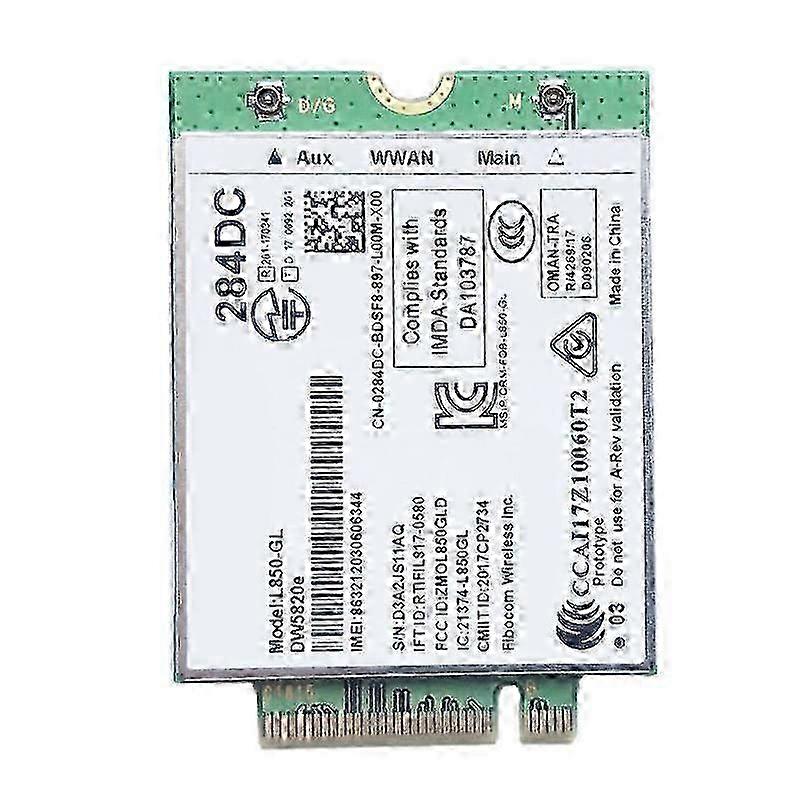 DW5820E LTE 4G Card Module, Compatible with Laptop 3500, M.2 Interface, Internal Wireless Module