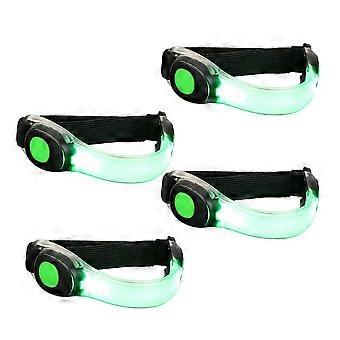 Équipement de sécurité lumineux LED pour la course nocturne (lot de 4), pratique et écologique.