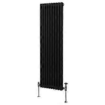 Traditional 2 Column Radiator 1800mm x 472mm Modern Central Heating Heater Matt Black Carbon Steel