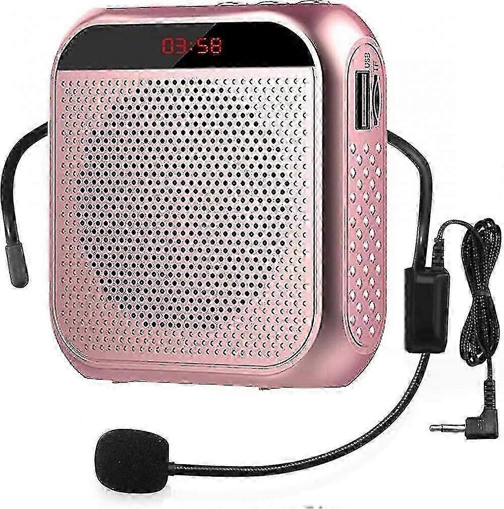 Draagbare Voice Amplifier Met Bedrade Microfoon Headset Oplaadbare Luidspreker Luidspreker