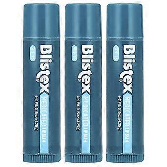 Blistex, Medicated Lip Balm, Protectant/Sunscreen, SPF 15, 3 Pack, 0.15 oz (4.25 g) Each, 4-Pack