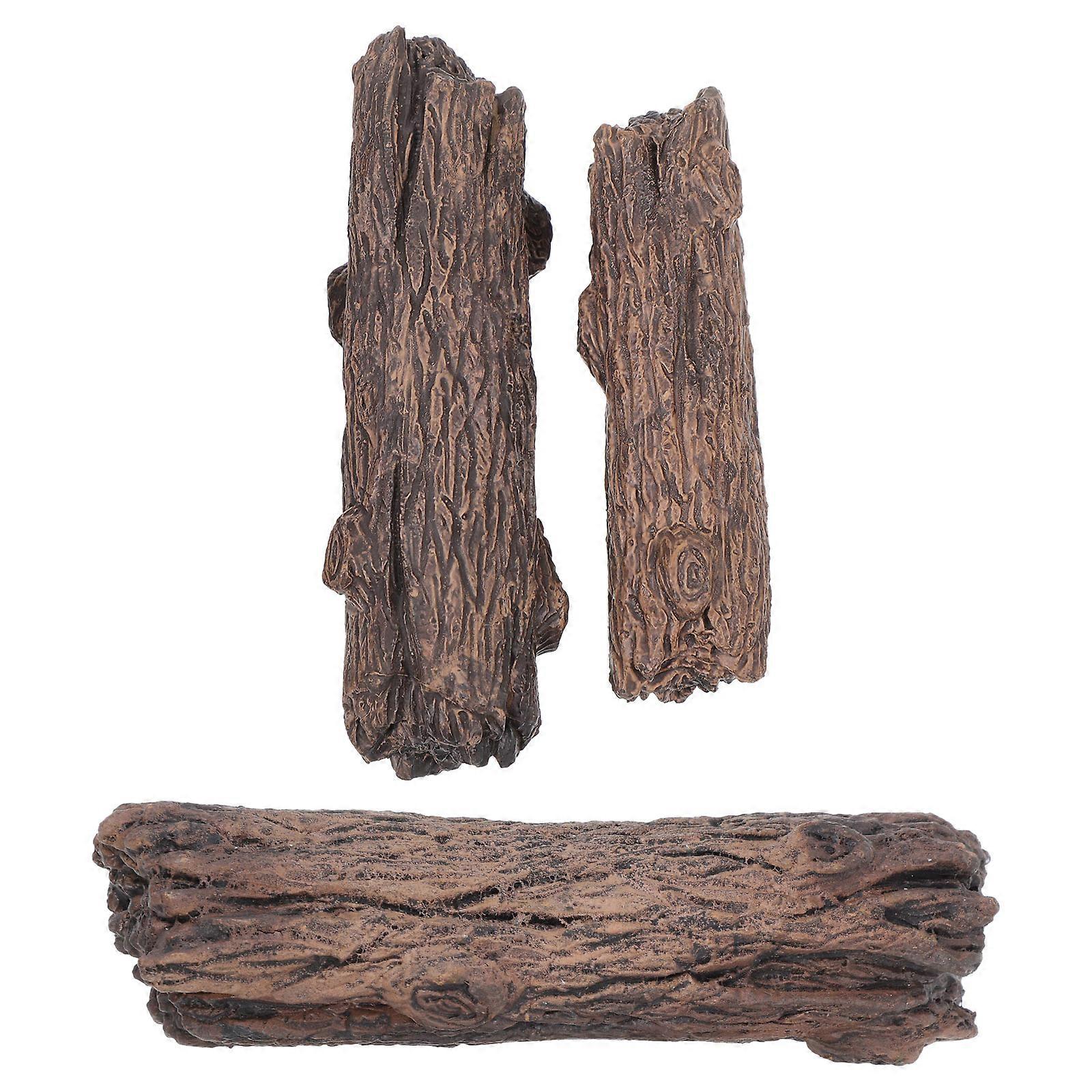 Tree Stump Model Resin Simulation Branch for Decor 6Pcs Sand Table Decoration