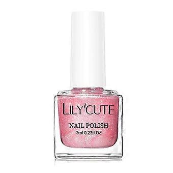 Esmalte de uñas con purpurina 7 ml - Acabado brillante, secado rápido, sin lámpara UV, 7 días de duración.